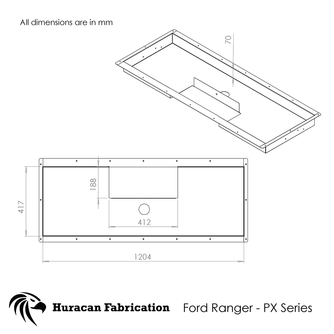 PX Ford Ranger Tailgate Storage (2011-2022)