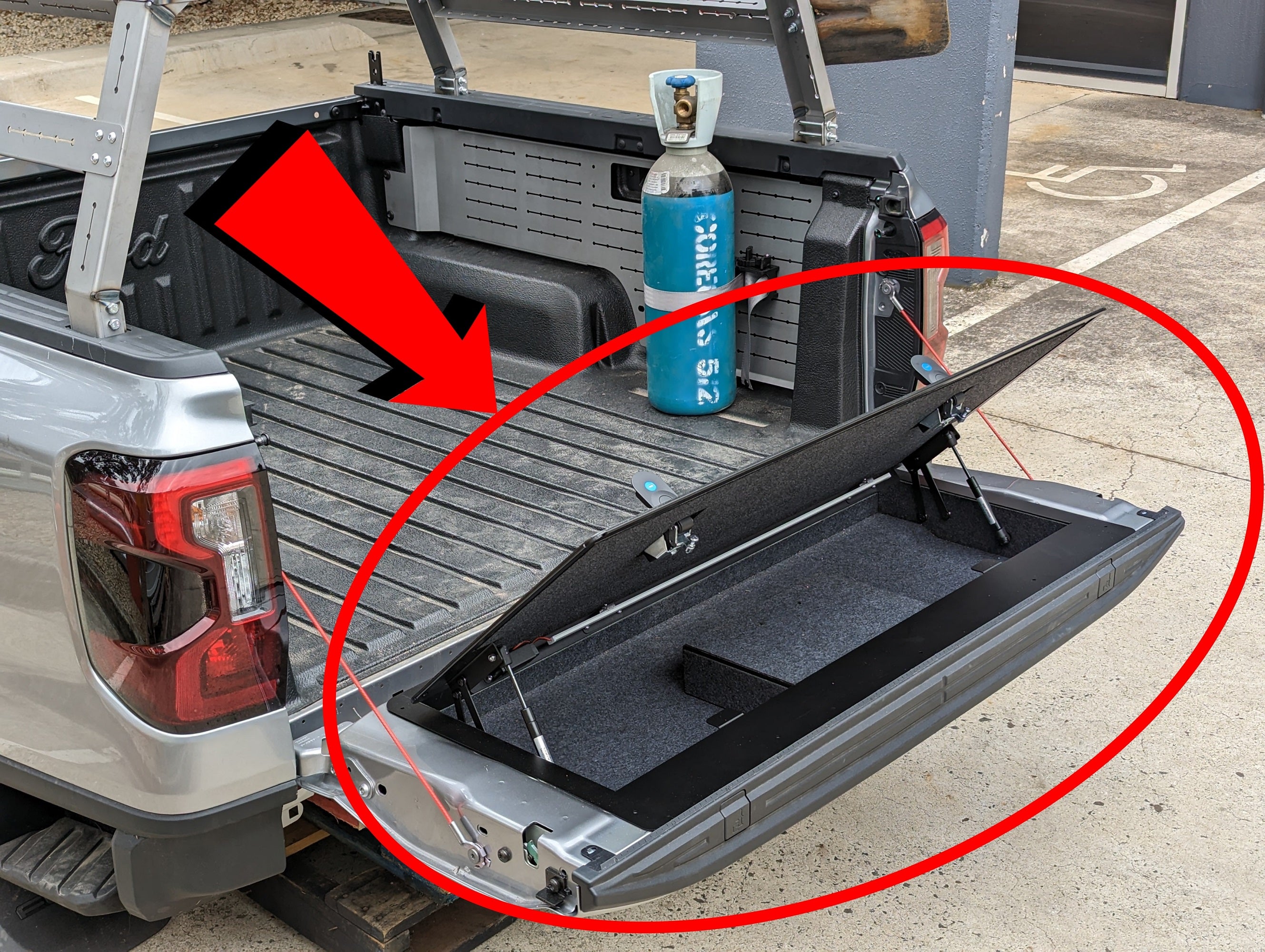 Tailgate storage to suit RA Ford Ranger and Raptor Next Gen (2022 - Cu ...