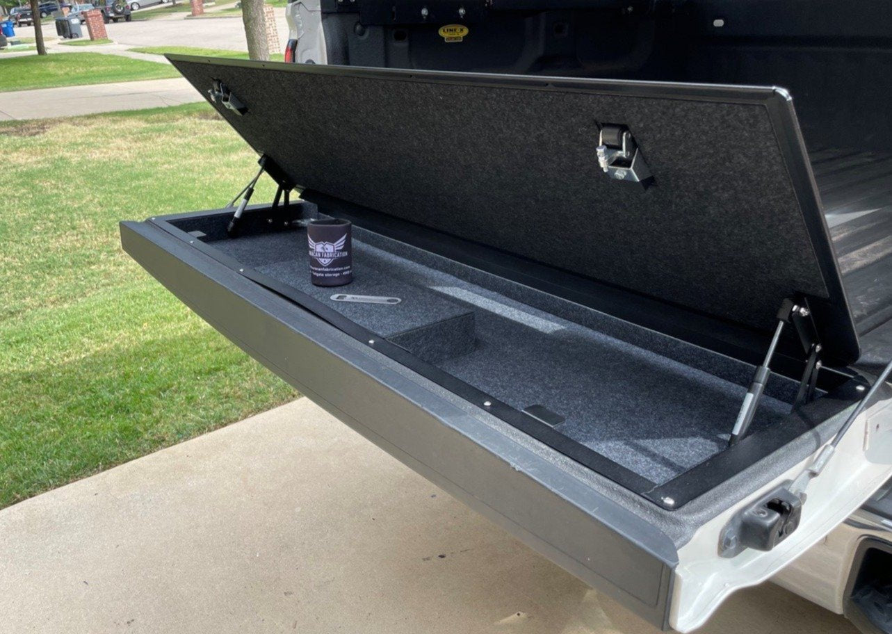 Durable GMC Sierra Tailgate Storage Box | Huracan Fabrication