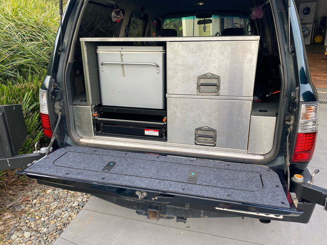 thumbnail interactive-video image 1 of Toyota Land Cruiser Storage Upgrade! 🚙 FJ80 / FZJ80 / LX450 Tailgate Drawer 1 of 3